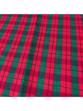 Red & Green Plaid Cotton Fabric Material 1/2 yard x 36"